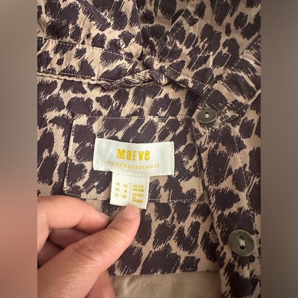 Mauve Anthropologie Leopard Dress - Picture 3 of 4